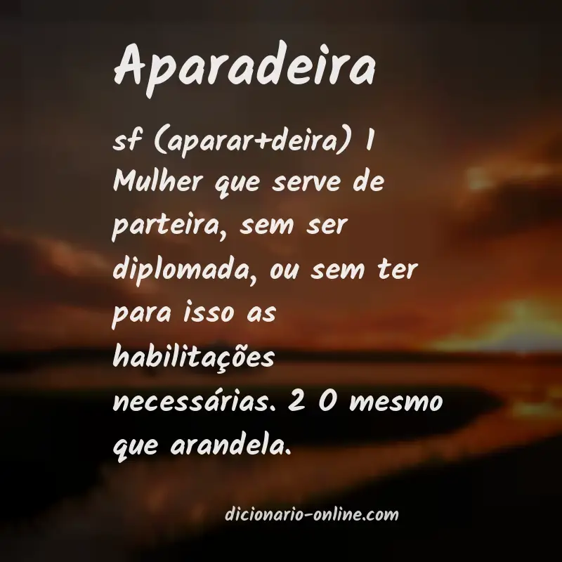 Significado de aparadeira