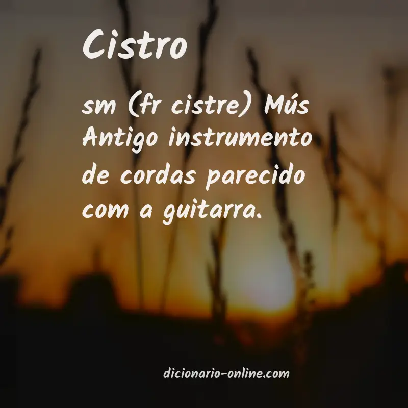 Significado de cistro