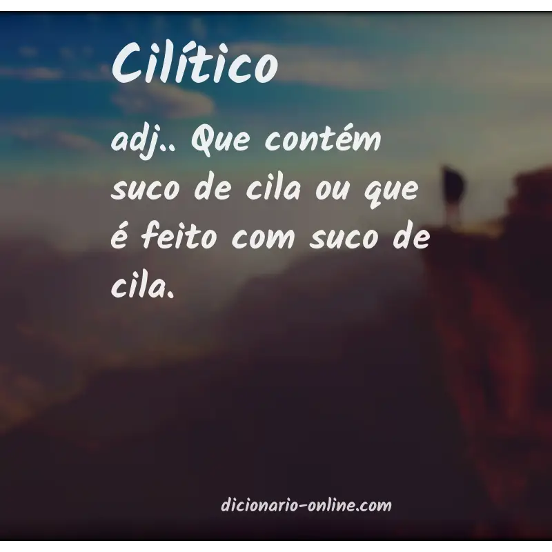 Significado de cilítico