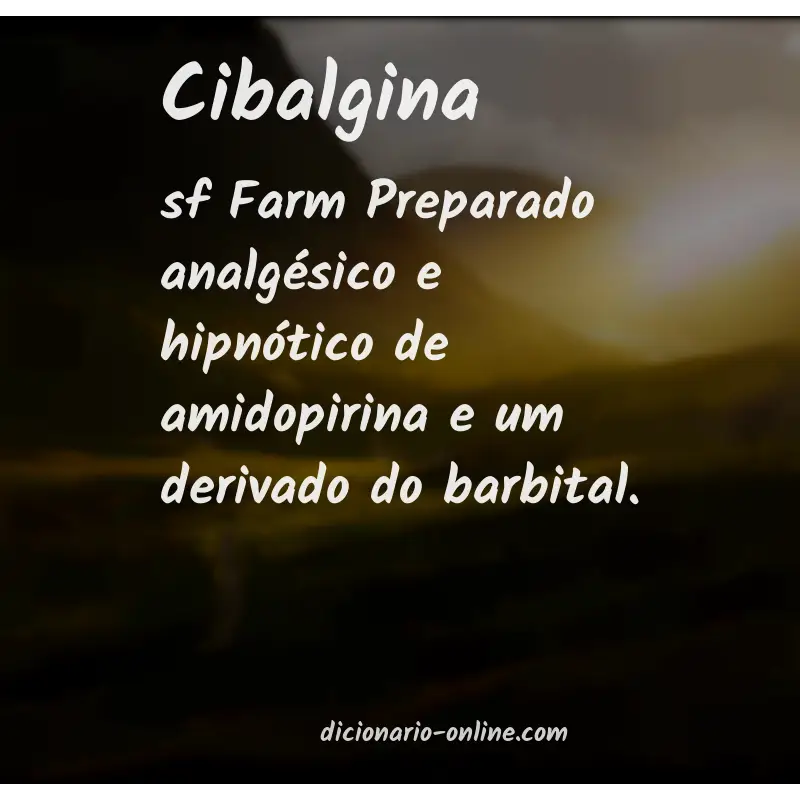 Significado de cibalgina