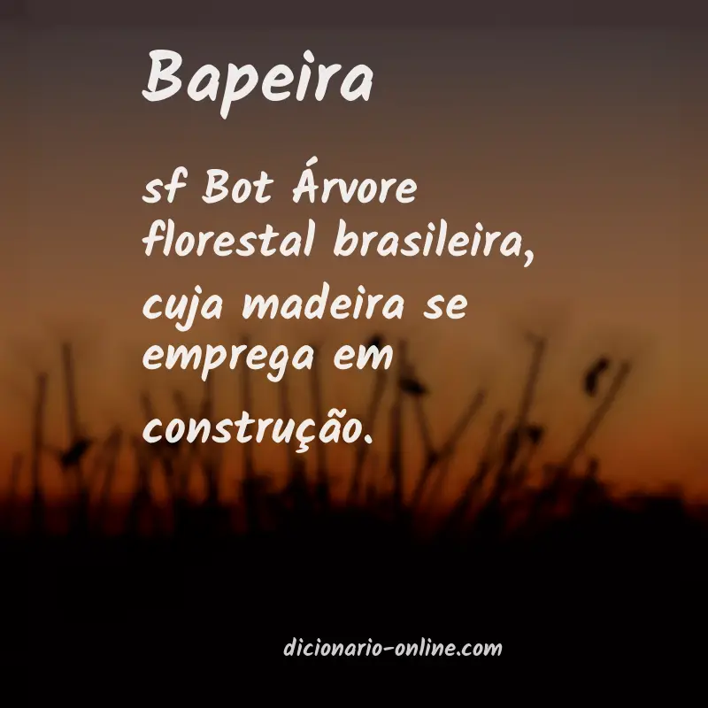Significado de bapeira