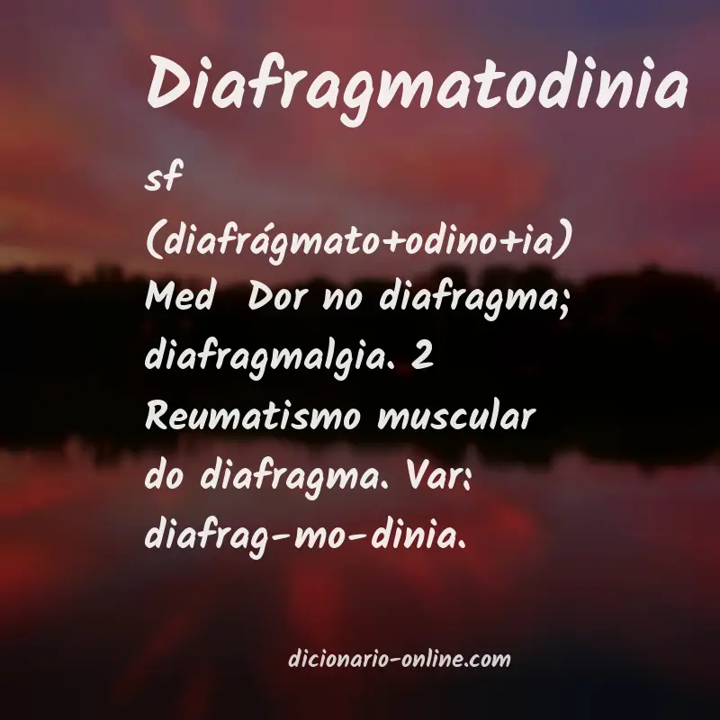 Significado de diafragmatodinia