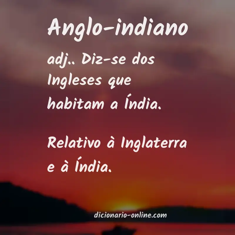 Significado de anglo-indiano