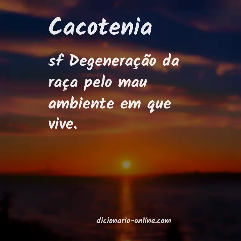 Significado de cacotenia