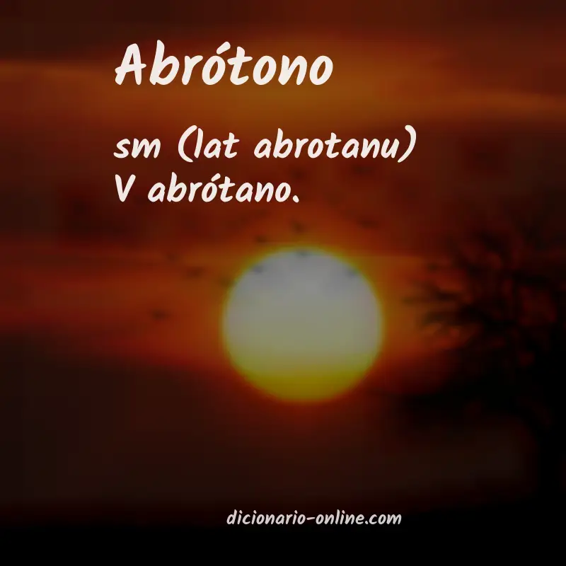 Significado de abrótono