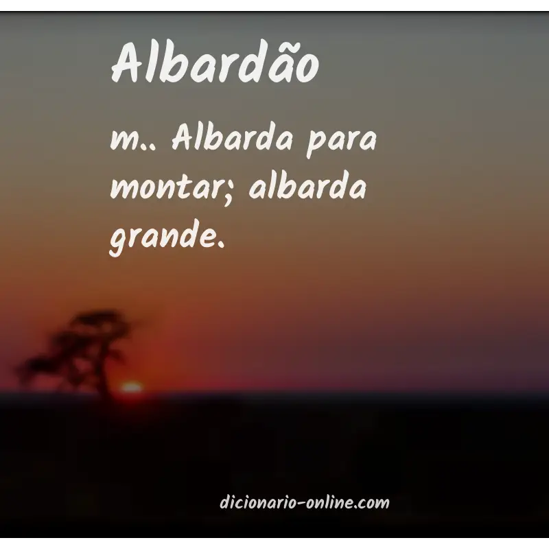 Significado de albardão