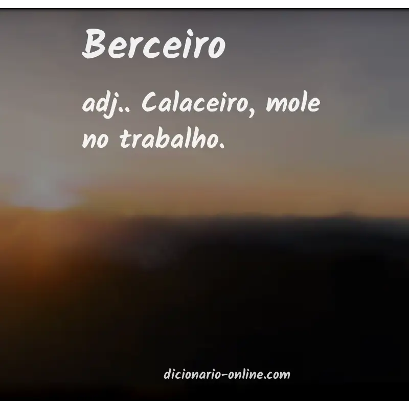 Significado de berceiro