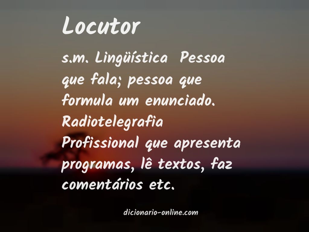 Significado de locutor