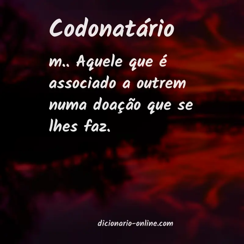 Significado de codonatário