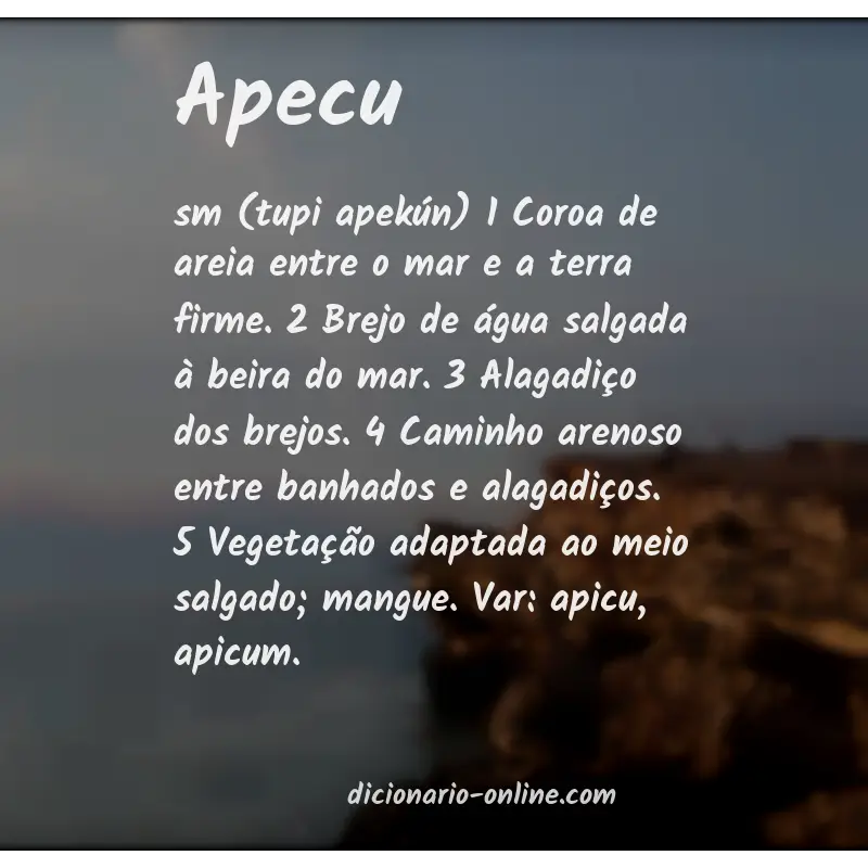 Significado de apecu
