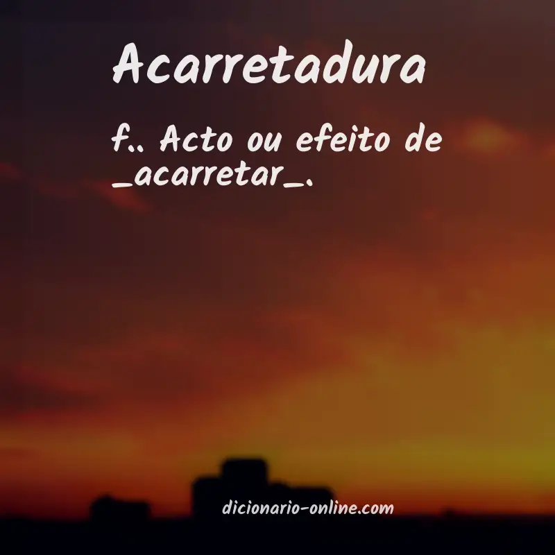 Significado de acarretadura