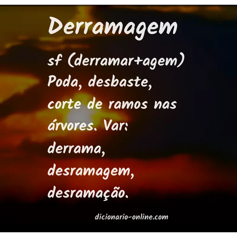 Significado de derramagem
