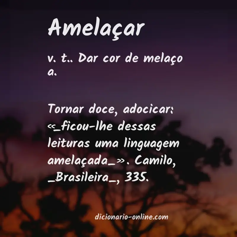 Significado de amelaçar