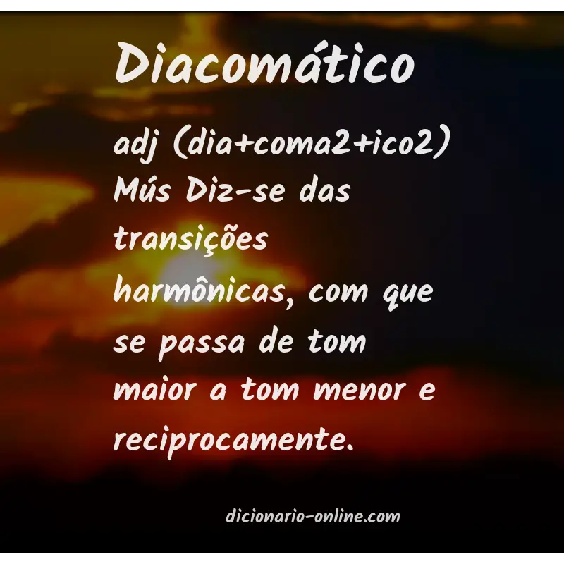 Significado de diacomático