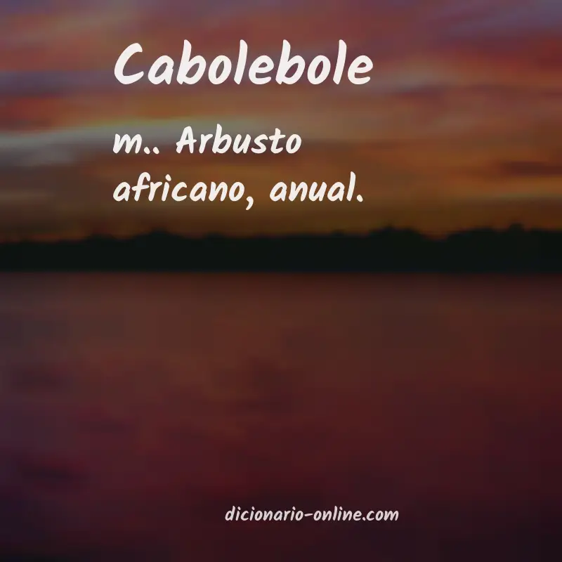 Significado de cabolebole
