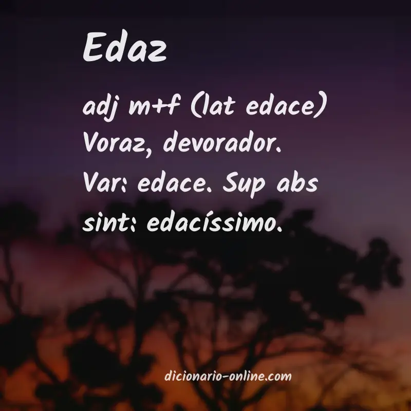 Significado de edaz