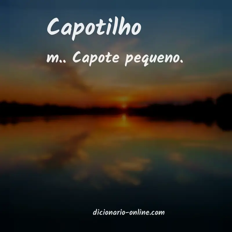 Significado de capotilho