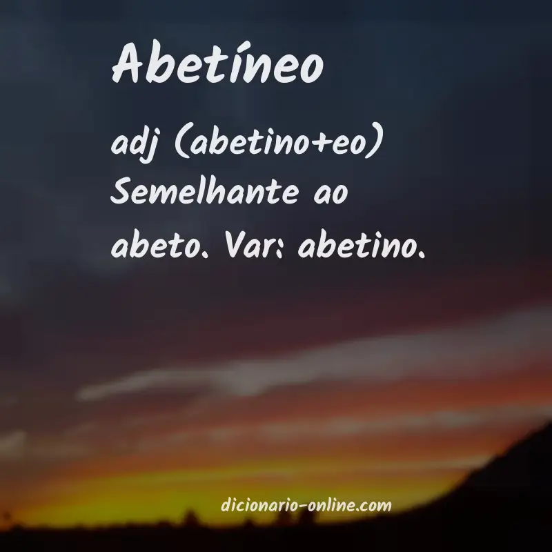 Significado de abetíneo