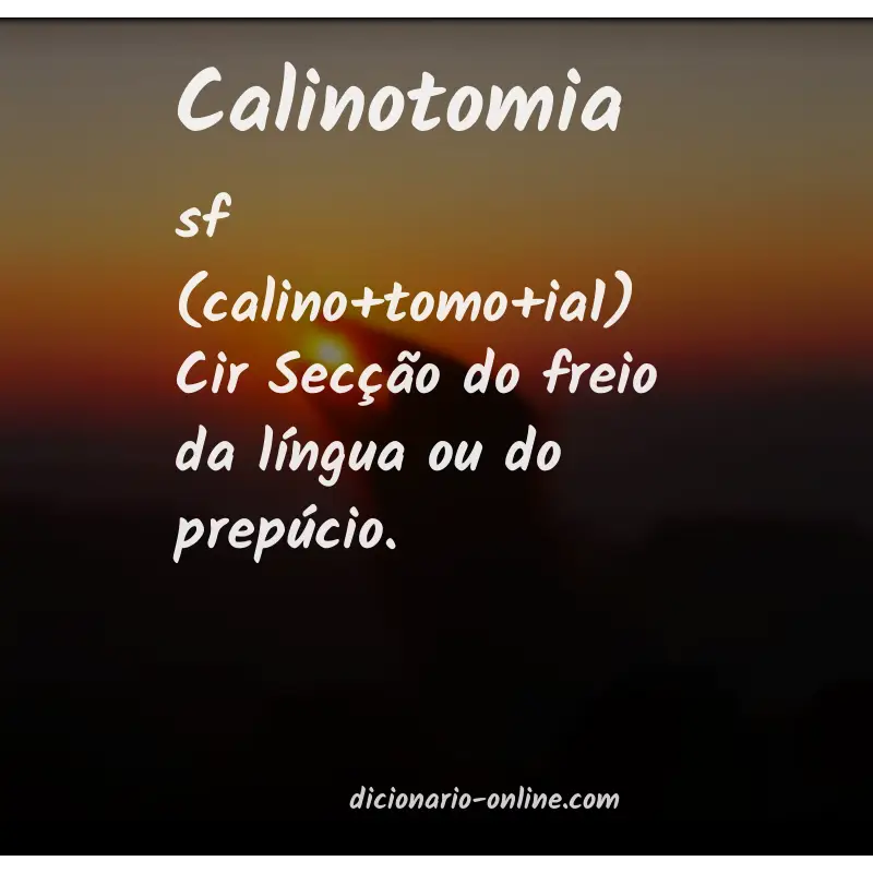 Significado de calinotomia