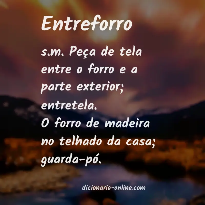 Significado de entreforro