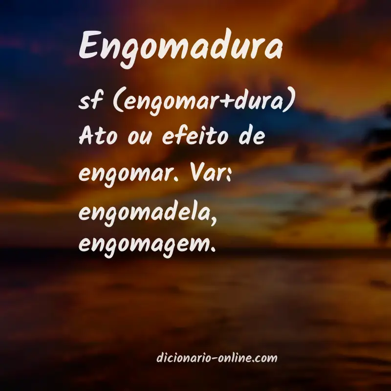Significado de engomadura