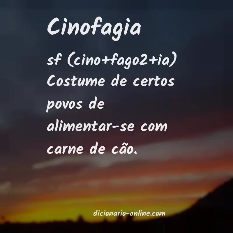 Significado de cinofagia