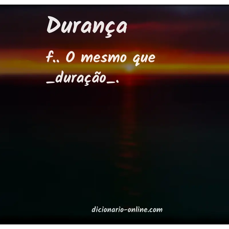 Significado de durança