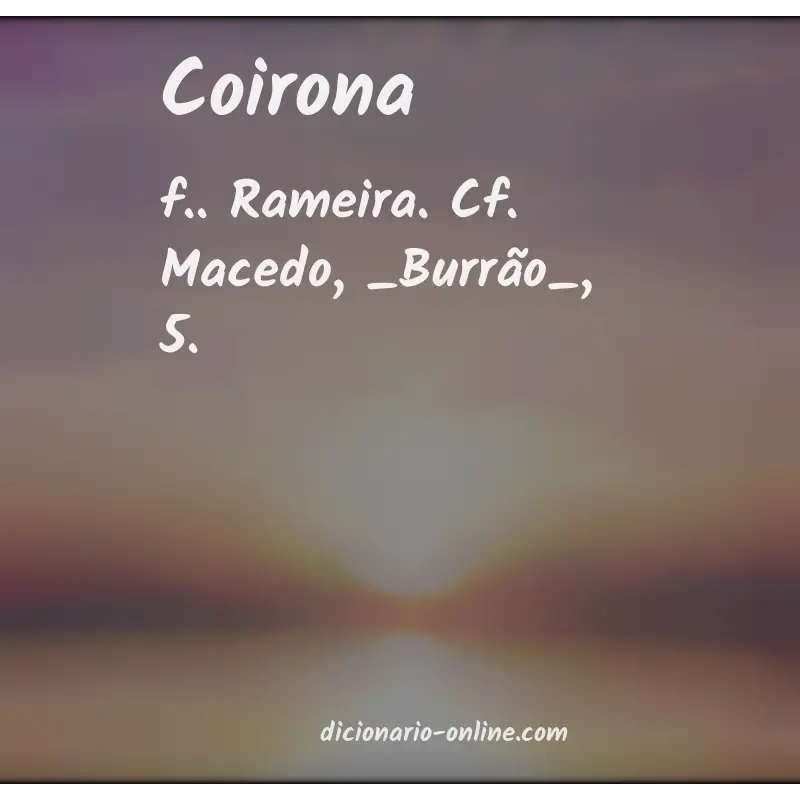 Significado de coirona