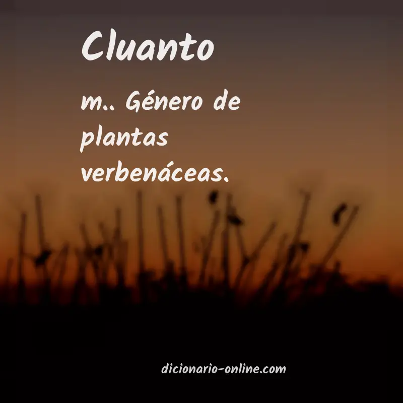 Significado de cluanto