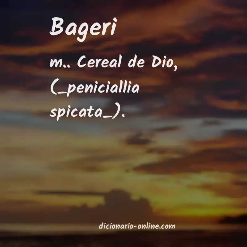 Significado de bageri