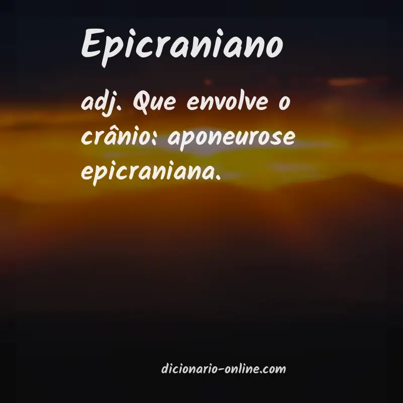 Significado de epicraniano