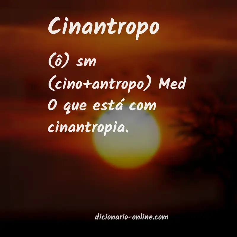 Significado de cinantropo