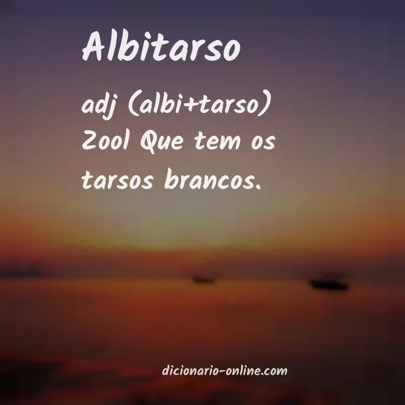 Significado de albitarso
