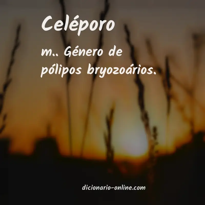 Significado de celéporo