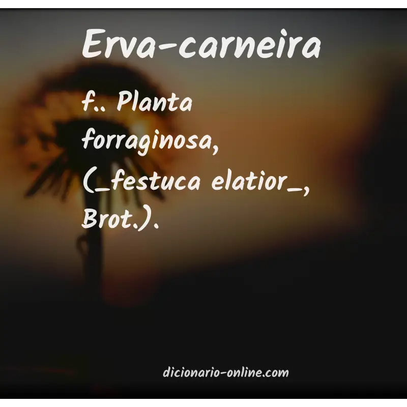 Significado de erva-carneira