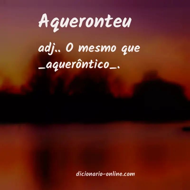 Significado de aqueronteu