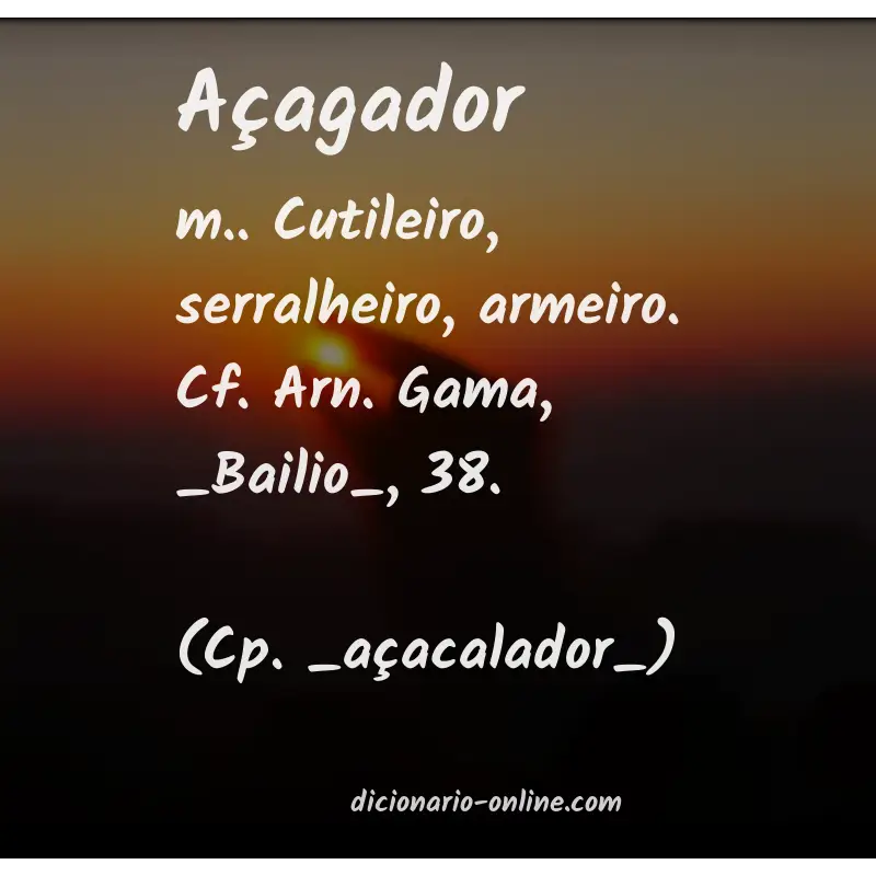 Significado de açagador