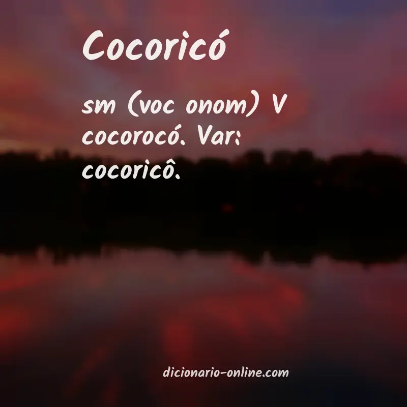 Significado de cocoricó