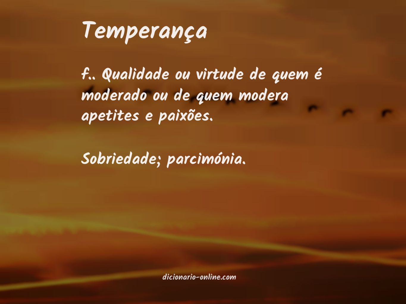 Significado de temperança