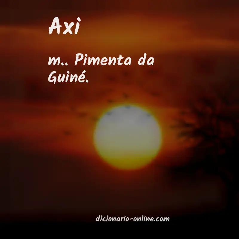 Significado de axi