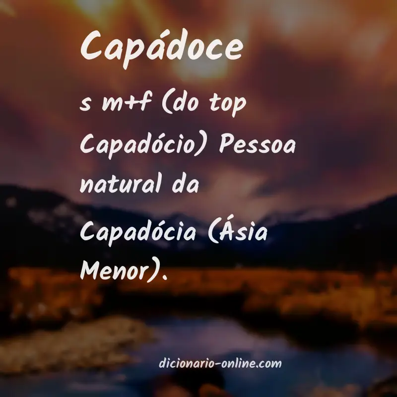 Significado de capádoce