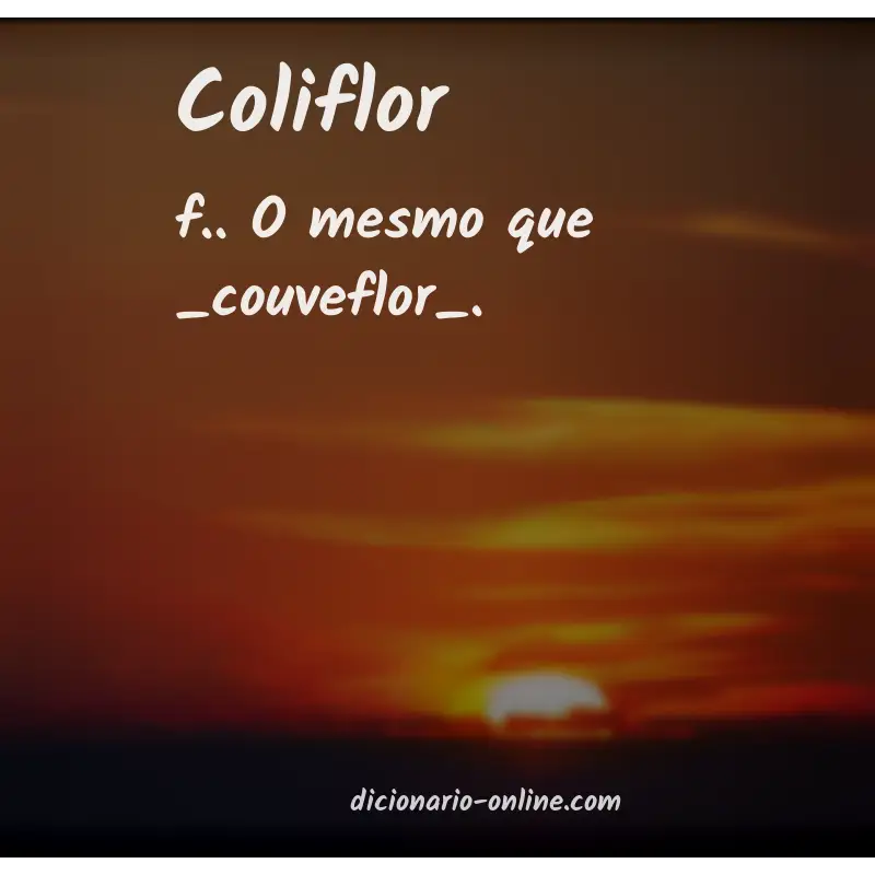 Significado de coliflor