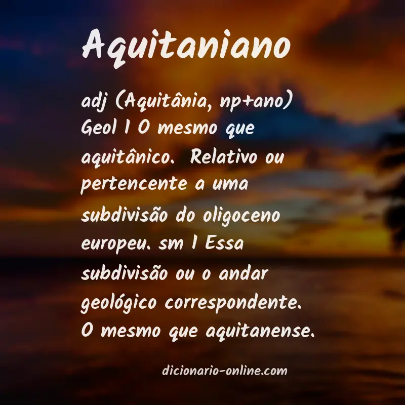 Significado de aquitaniano