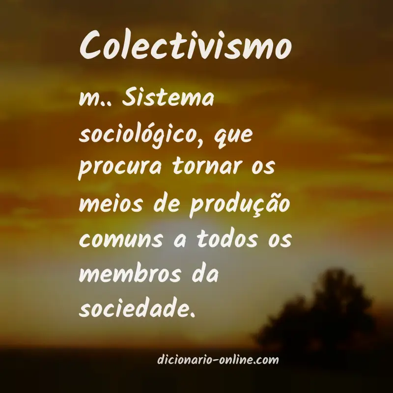 Significado de colectivismo