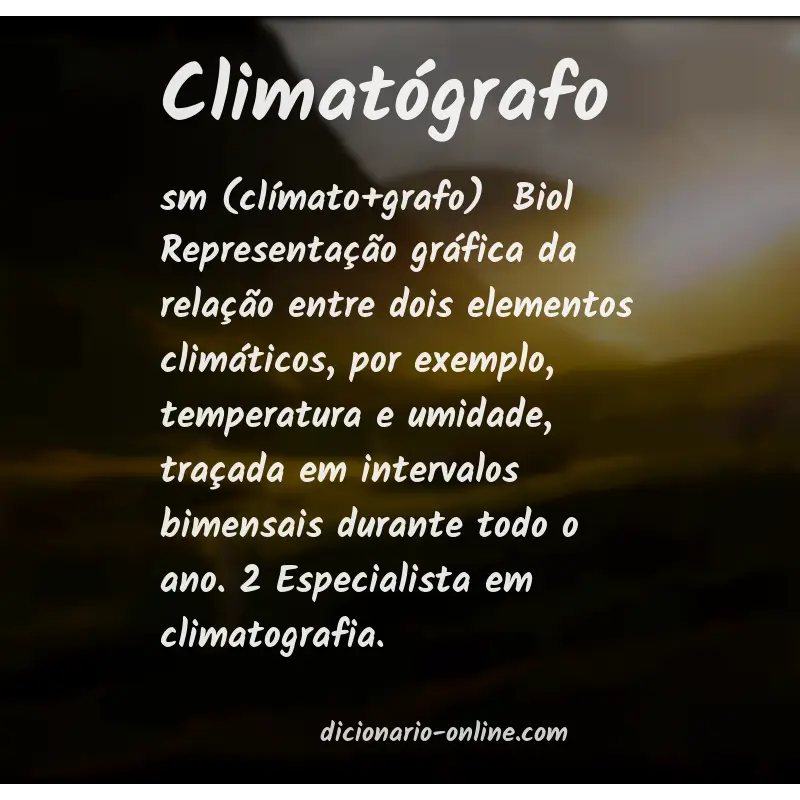 Significado de climatógrafo