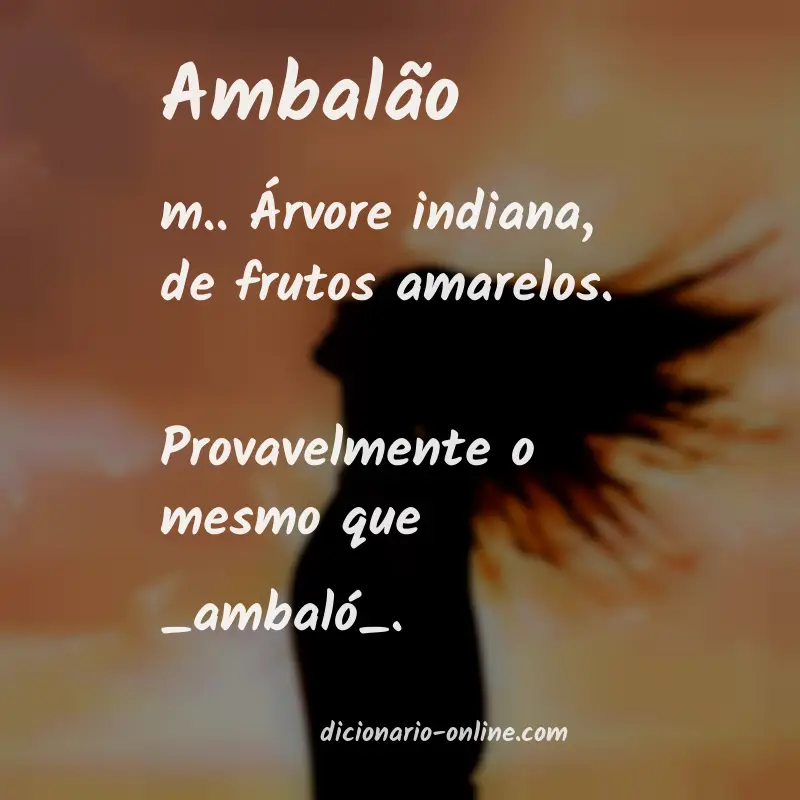 Significado de ambalão
