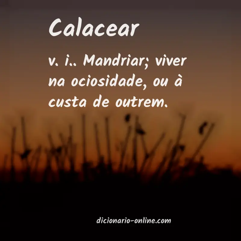 Significado de calacear