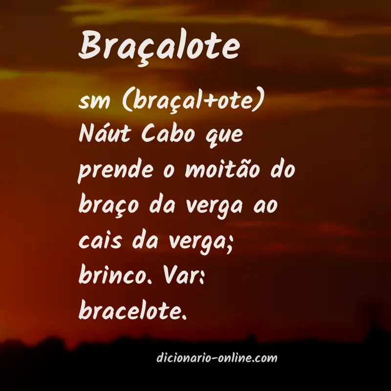 Significado de braçalote