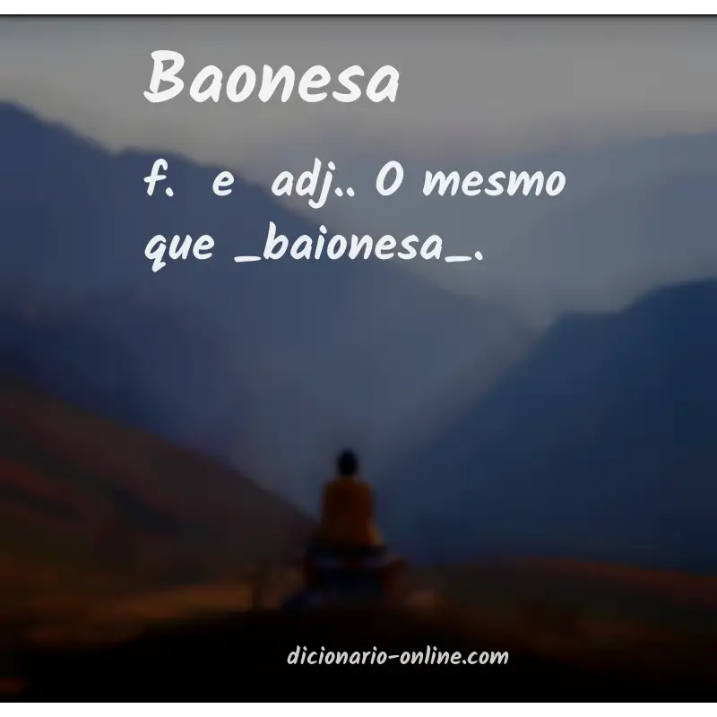 Significado de baonesa