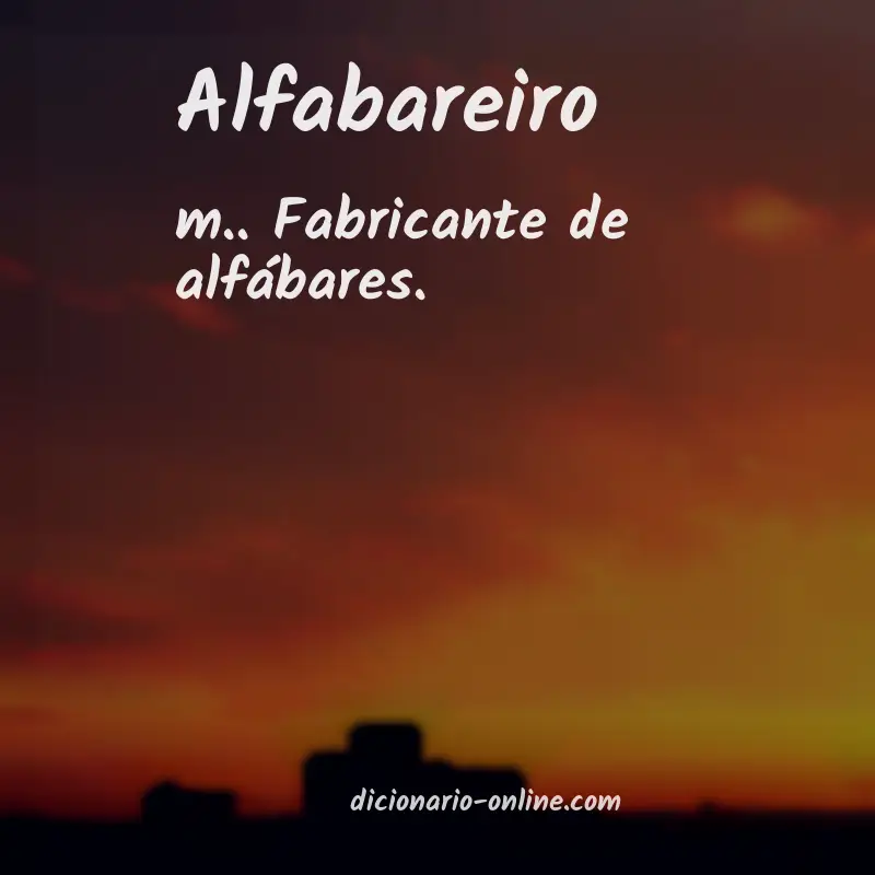 Significado de alfabareiro